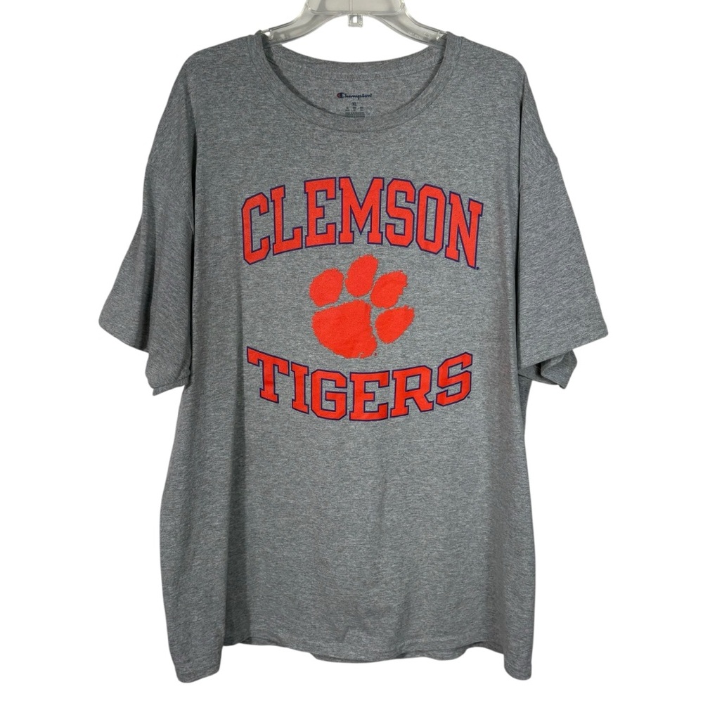 Champion Clemson Tigers CU Gray Short Sleeve Unisex Logo Collegiate T-Shirt XL